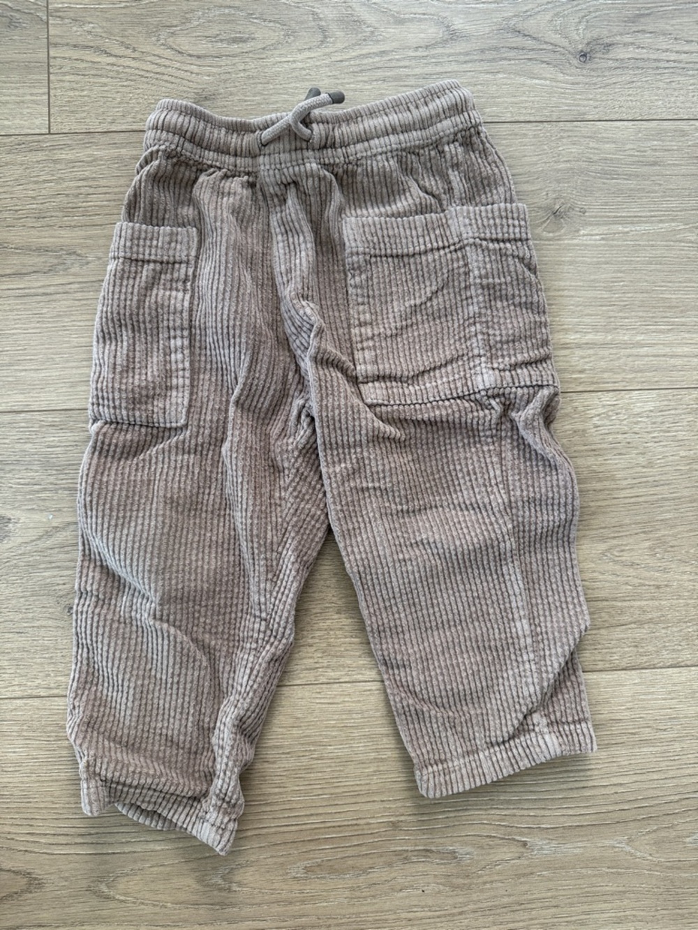 Zara tan pull on corduroy pants
